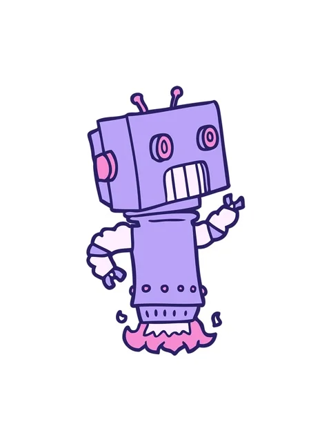 Vibrating motion animation of cartoon android design Stock Footage 324411317