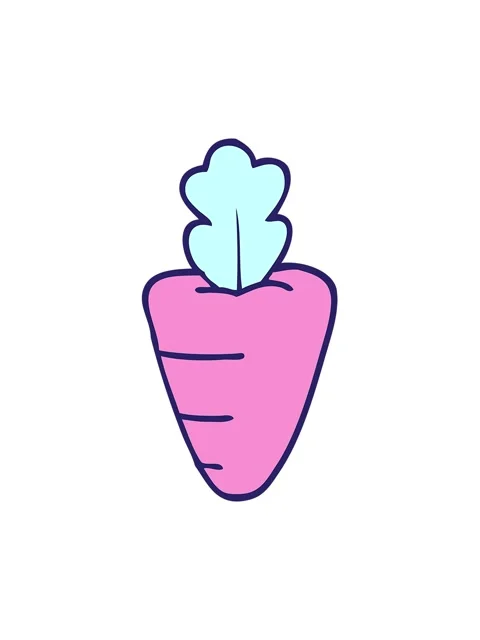 Vibrating motion animation of cartoon doodle healthy carrot Stock Footage 324202595