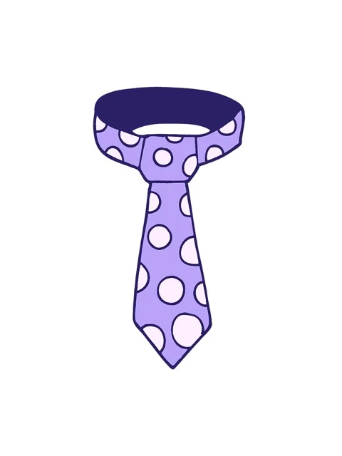 Vibrating motion animation of cartoon doodle patterned tie Stock Footage 324454808