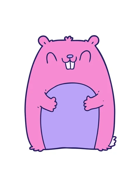 Vibrating motion animation of cartoon happy gopher Stock Footage 324431915