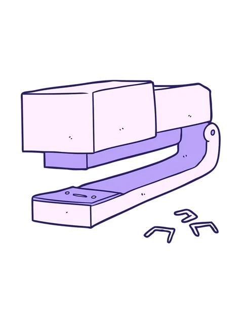 Vibrating motion animation of cartoon office stapler Stock Footage 324439401