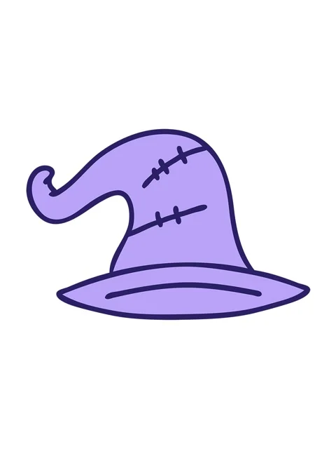 Vibrating motion animation of cartoon of an old wizard hat Stock Footage 324364828