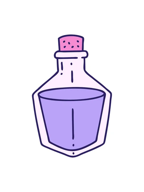 Vibrating motion animation of cartoon of a potion bottle Vídeo Stock 324443485