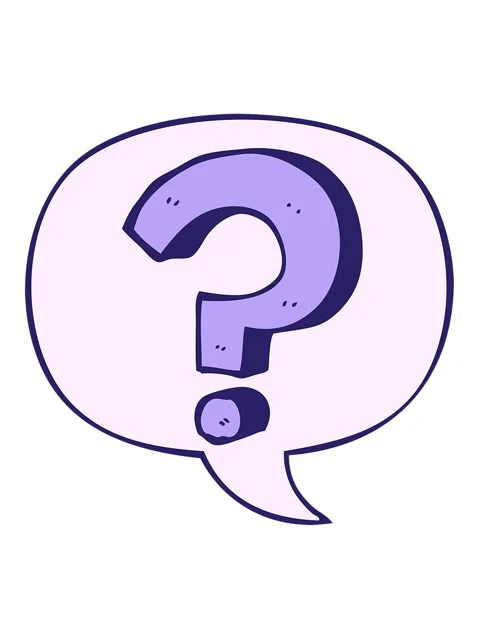 Vibrating motion animation of cartoon question mark with speech bubble Video stock 324288636