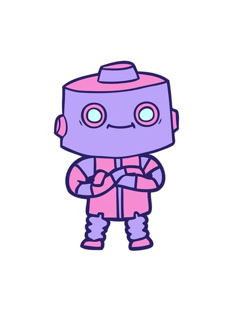 Vibrating motion animation of a cartoon robot image Stock Footage 324269175