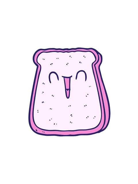 Vibrating motion animation of cartoon slice of bread Stock Footage 324115413