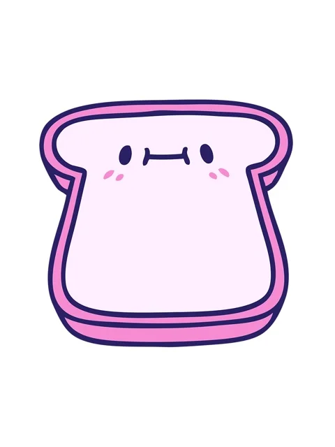 Vibrating motion animation of cartoon slice of bread with face Stock Footage 324261080