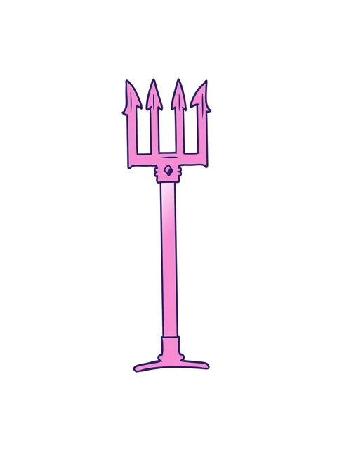 Vibrating motion animation of cartoon trident Video stock 324070295