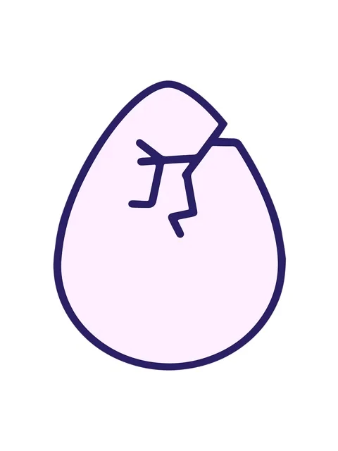 Vibrating motion animation of cracked easter egg design Stock Footage 324050267