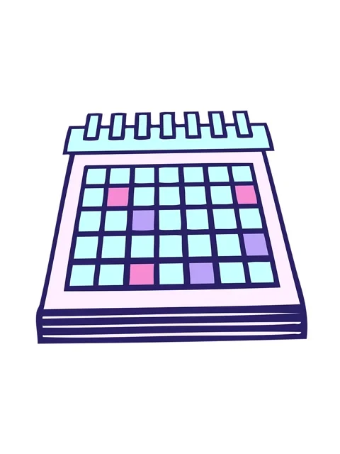 Vibrating motion animation of cute cartoon of a work calendar Stock Footage 324406477