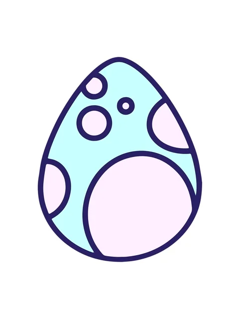 Vibrating motion animation of cute easter egg design drawing Stock Footage 324236167