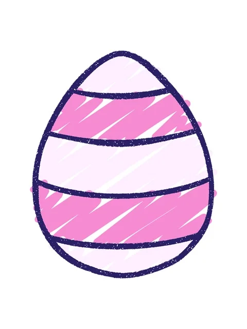 Vibrating motion animation of Easter Egg Chalk Drawing Stock Footage 324258068