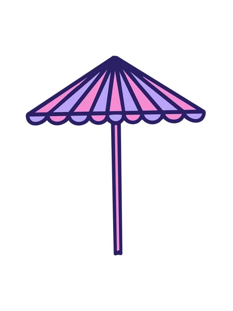 Vibrating motion animation of a folding beach parasol Stock Footage 324442725