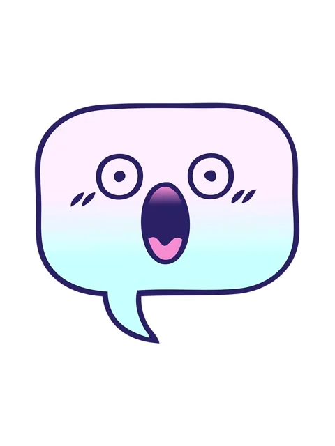 Vibrating motion animation of gradient shaded cartoon of a speech bubble Stock Footage 324285173