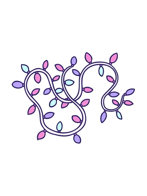 Vibrating motion animation of hand drawn cartoon doodle of colourful lights Stock Footage 324122220