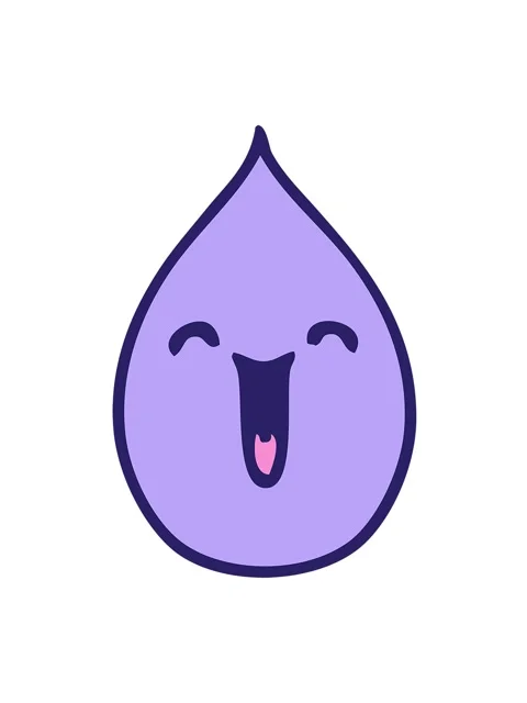 Vibrating motion animation of hand drawn quirky cartoon emotional rain drop Stock Footage 324215303