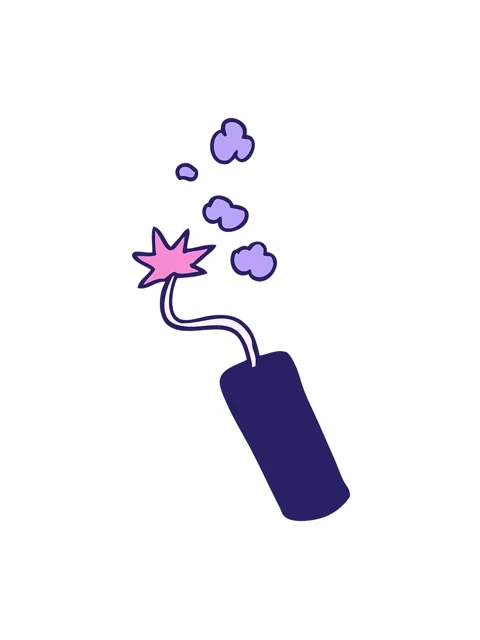 Vibrating motion animation of hand drawn cartoon doodle of a lit dynamite sti Vídeo Stock 324491997