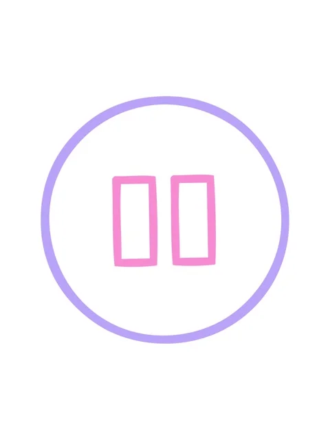 Vibrating motion animation of line drawing cartoon of a pause button icon Stock Footage 324138867