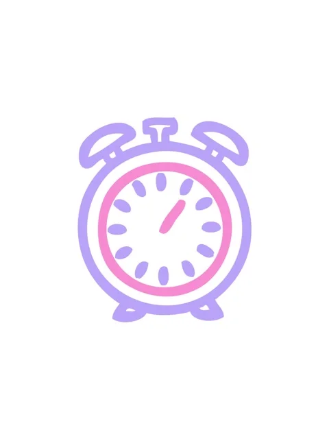 Vibrating motion animation of line drawing cartoon of a alarm clock icon Stock Footage 324318257