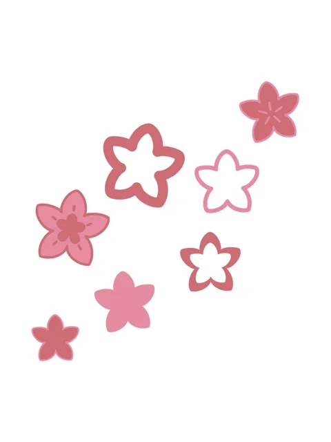 Vibrating motion animation of multiple flowers form a japnese floral pattern Stock Footage 324229149