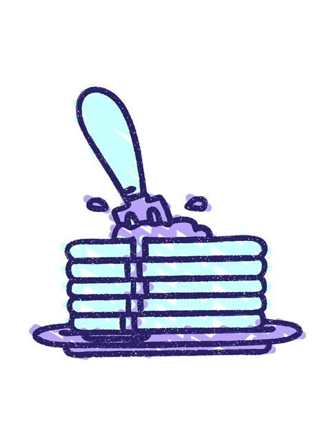 Vibrating motion animation of Pancake Stack Chalk Drawing 스톡 동영상 324234671