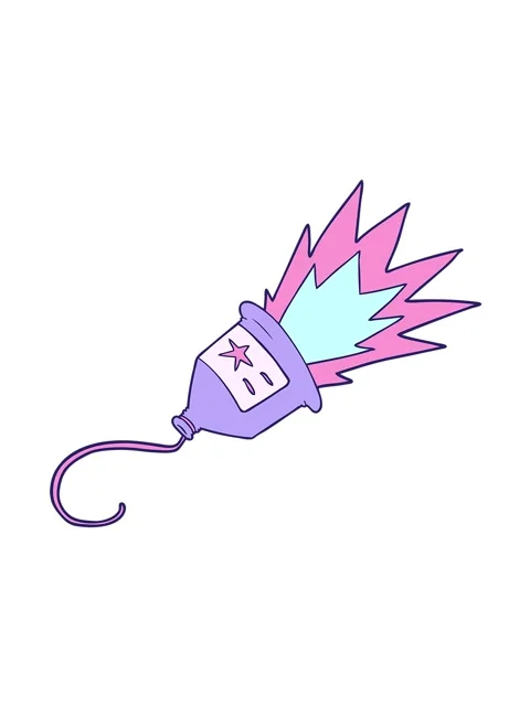 Vibrating motion animation of party popper cartoon Video stock 324086674