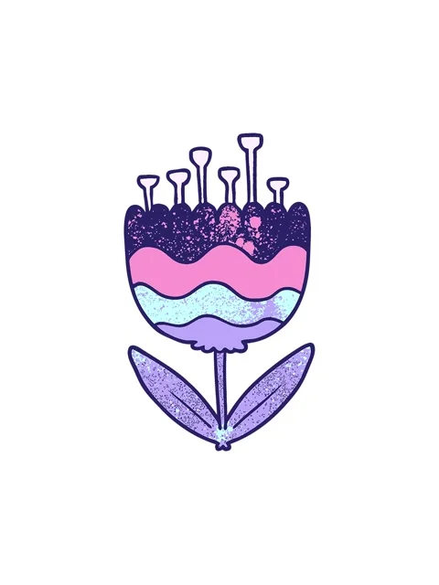 Vibrating motion animation of patterned flower Stock Footage 324294302