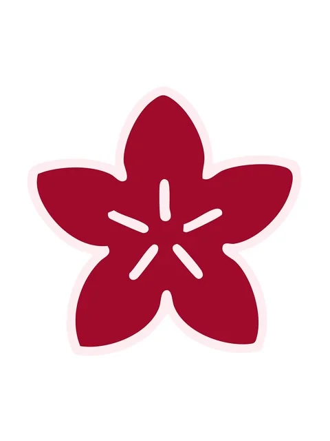 Vibrating motion animation of simple japan style flower design Stock Footage 324408677