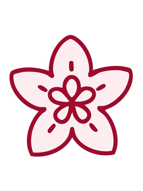 Vibrating motion animation of singular japanese style flower design Stock Footage 324377295