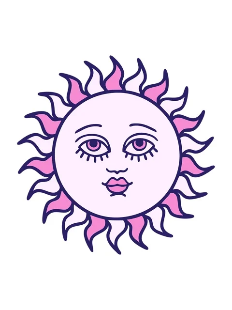 Vibrating motion animation of smiling sun design Stock Footage 324054686