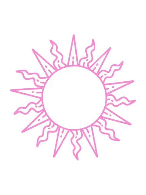 Vibrating motion animation of tattoo sun Stock Footage 324069126