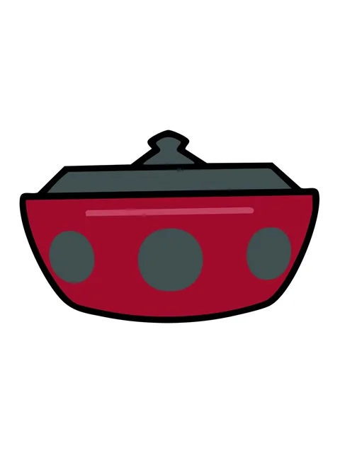 Vibrating motion animation of traditional pattern japanese ceramic cooking bo Stock Footage 324390389