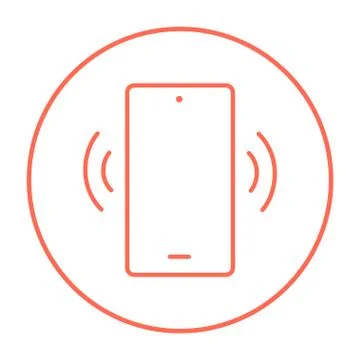 Vibrating phone line icon Illustrazione stock