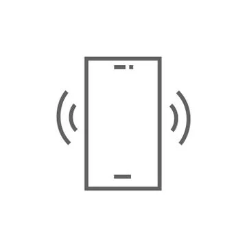 Vibrating phone line icon Illustrazione stock