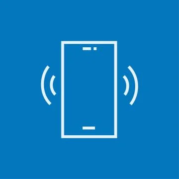 Vibrating phone line icon Illustrazione stock