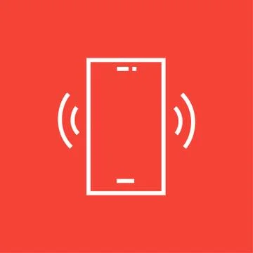Vibrating phone line icon Illustrazione stock