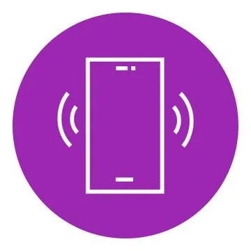 Vibrating phone line icon Illustrazione stock