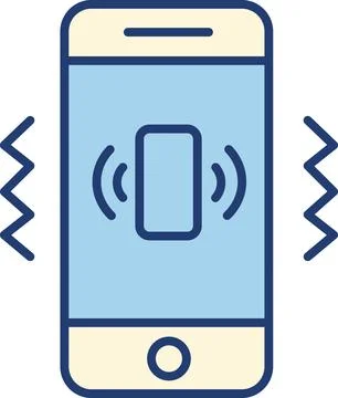 Vibrating smartphone Stock Illustration