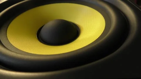 Vibrating Speaker Stock Footage 64928047