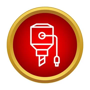 Vibrating tool line icon for industrial equipment Stock Illustration