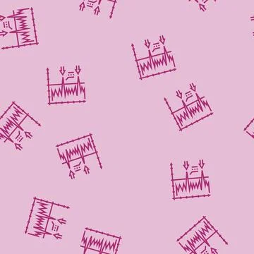 Vibration analysis mechanical engineer line seamless pattern Stock Illustration