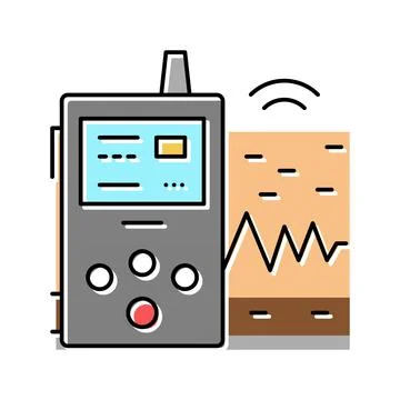Vibration assessment color icon vector illustration Stock Illustration