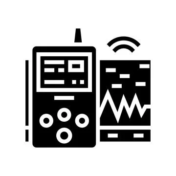Vibration assessment glyph icon vector illustration Stock Illustration