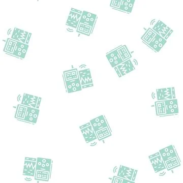 Vibration assessment glyph seamless pattern イラスト素材