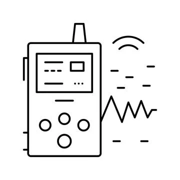 Vibration assessment line icon vector illustration Stock Illustration