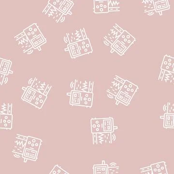 Vibration assessment line seamless pattern イラスト素材