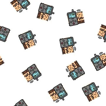 Vibration assessment vector seamless pattern イラスト素材