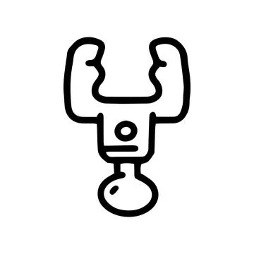 Vibration massager line vector doodle simple icon Illustrazione stock