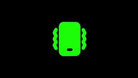 Vibration mobile phone 3d icon rotation 4k animation sign on background Stock Footage 313485932
