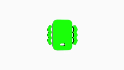 Vibration mobile phone 3d icon rotation 4k animation sign on background Stock Footage 313485933